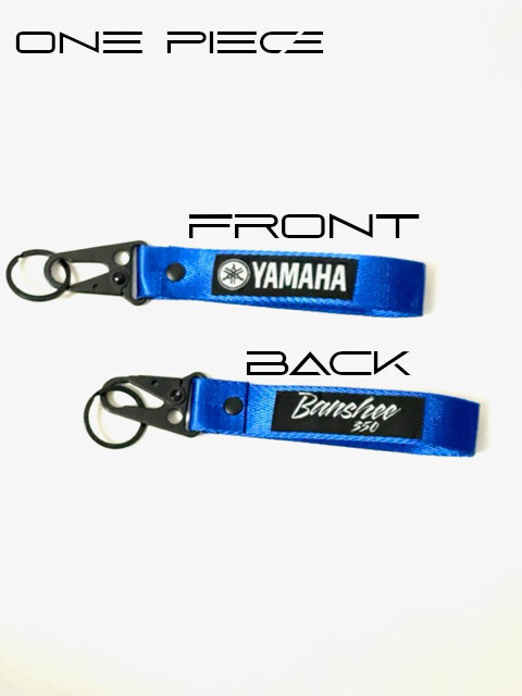 NEW BANSHEE 350 ATV BLUE RING HOOK KEYCHAIN NYLON STRAP
