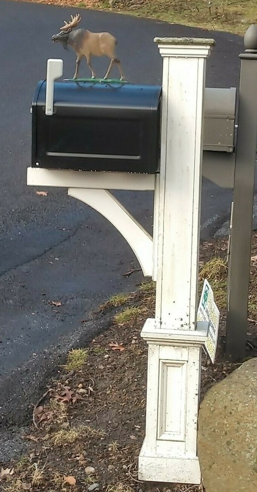 GOLPHER MAN Mailbox topper/ornament,.Solid STURDY CAST aluminum AS SHOWN.
