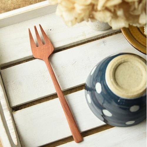 Wooden Fork Spoon Natural Cooking Utensils Tool Camping Kitchen Tableware