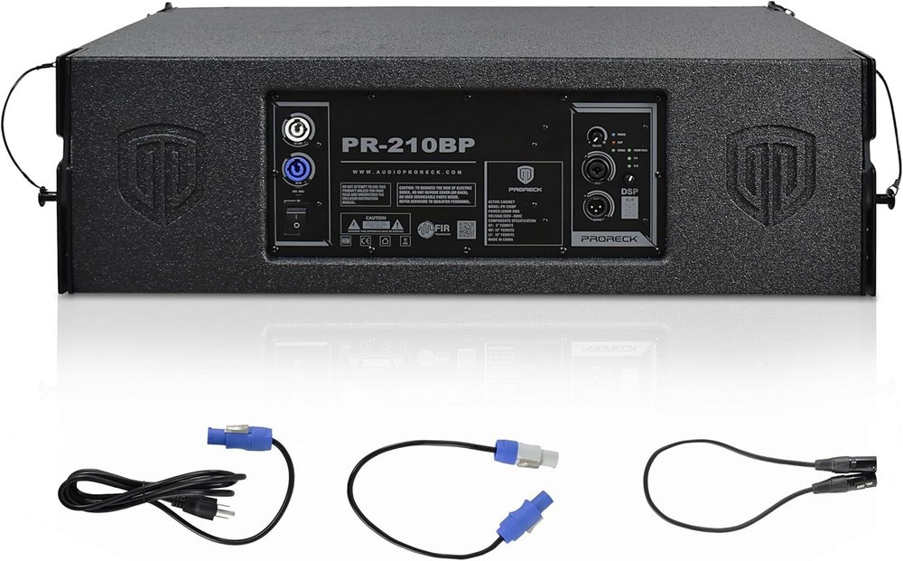 PRORECK Dual 10 inch Full Range 5000W P.M.P.O Powered Line Array Speaker