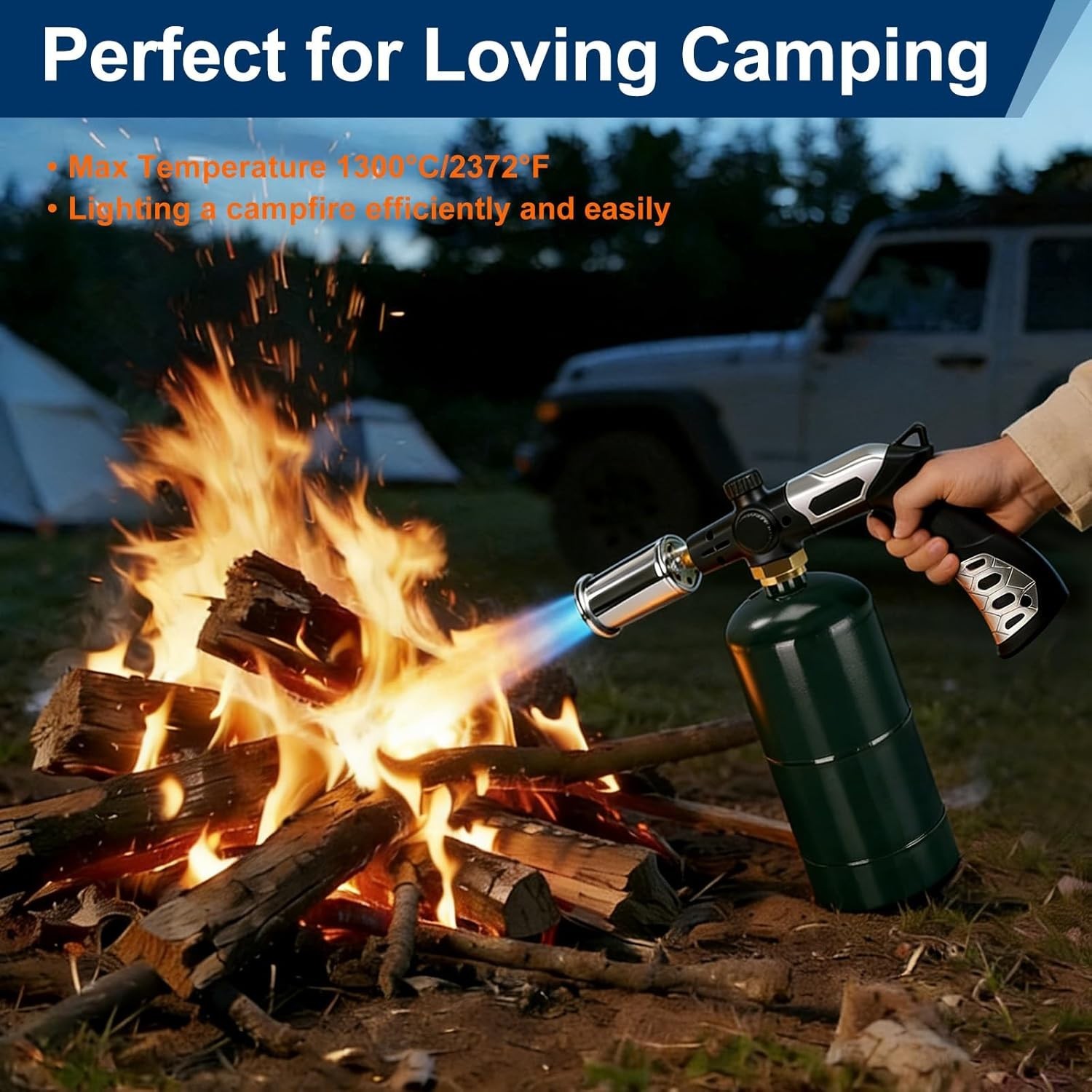 Asnfanl Professional Propane Torch with Powerful Adjustable Flame for Cooking...