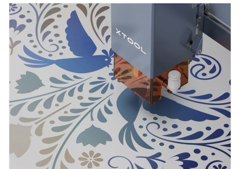xTool D1 Pro Grey Laser Engraving Cutting Machine and Screen Printer Bundle
