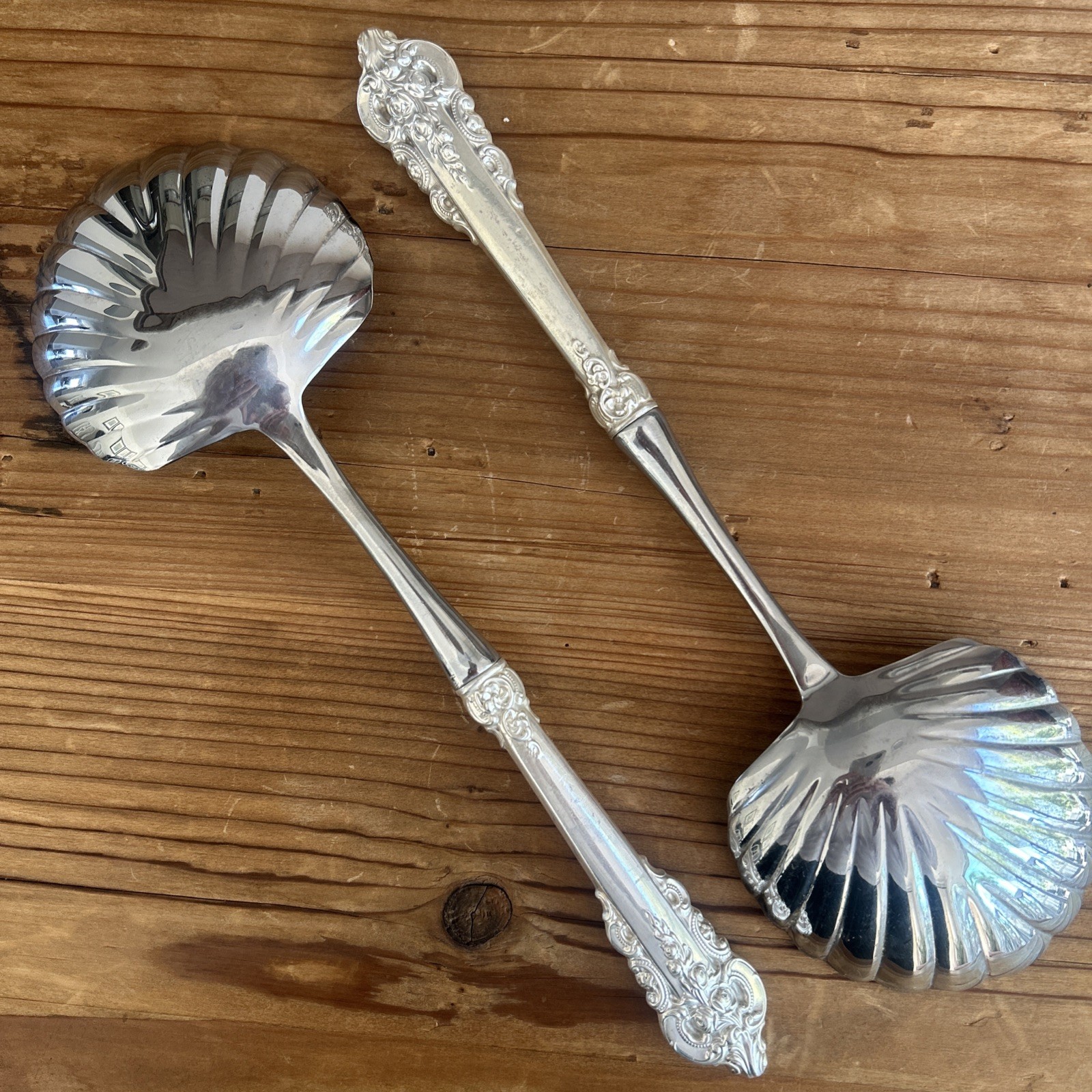 GRANDE BAROQUE Wallace Sterling Silver Casserole Serving Spoon