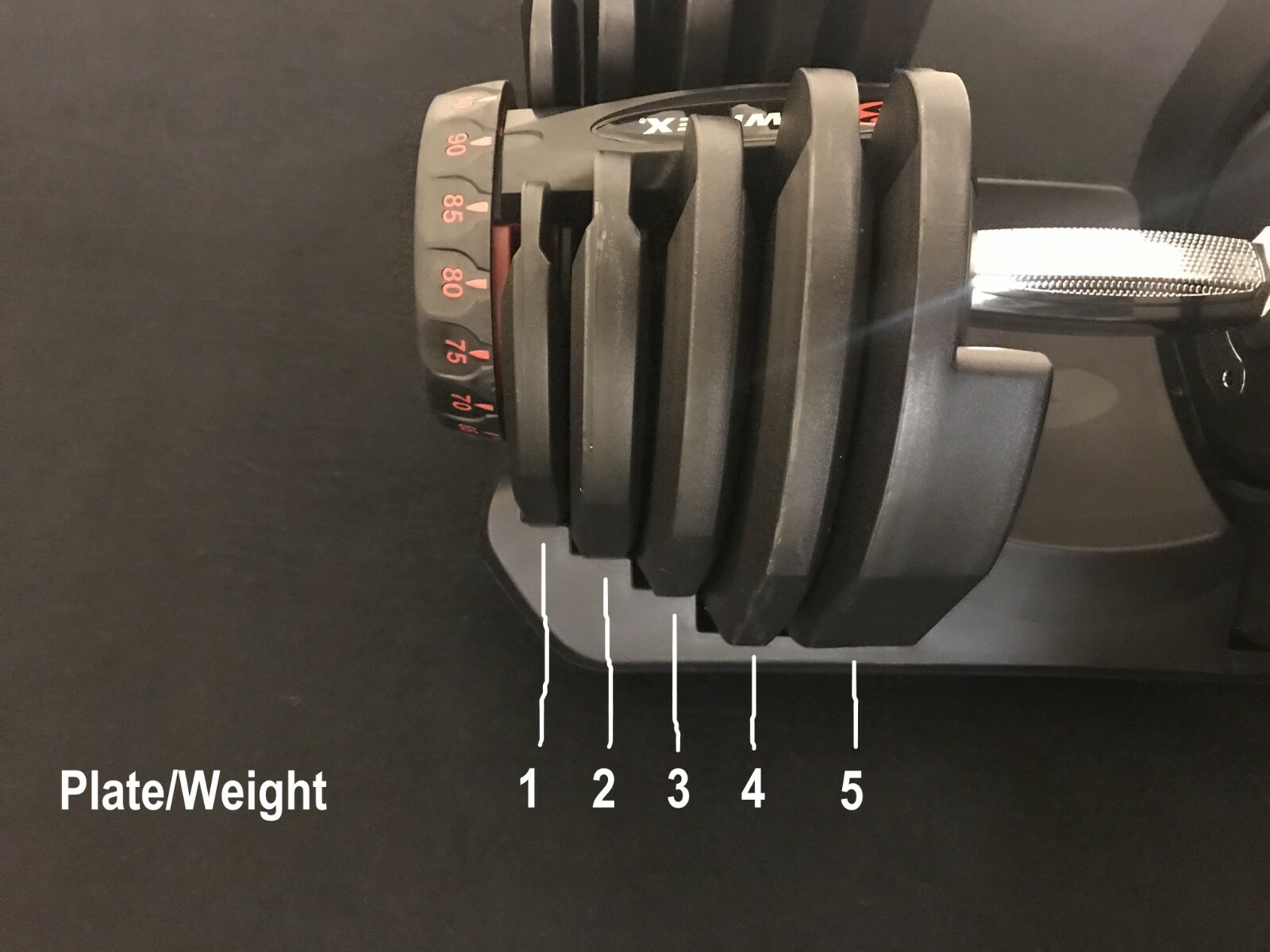 Bowflex 1090 SelectTech Dumbbell Replacement #1 (smallest) Weight Plate (2.5lb)