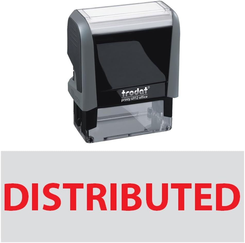 Trodat 4912 Rectangle Stock Self Inking Rubber Stamp with Distributed