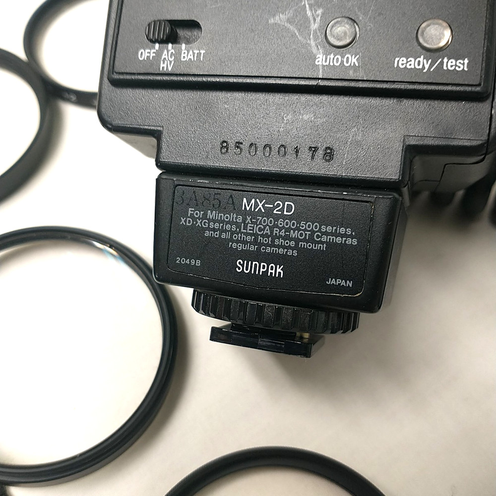 Sunpak auto DX 8R Ring light flash forMacro w/Minolta MX-2D module