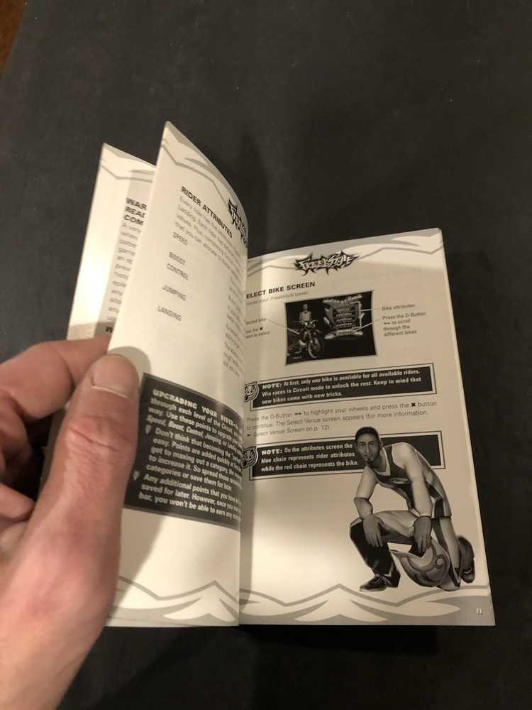 Freekstyle ps2 Manual only