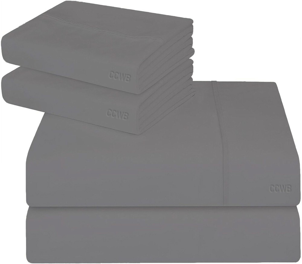 CCWB 100% Egyptian Cotton Extra Deep Pocket 4PC Sheet Set Solid 800 Thread Count