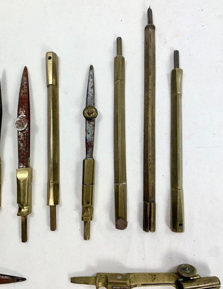various DRAWING instrument items antique collection spares