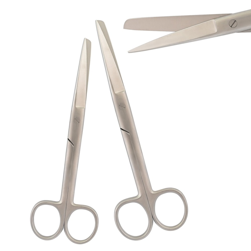 2 Pcs Operating Scissors 4.5" + 5.5" Straight Sharp Blunt Surgical Instruments