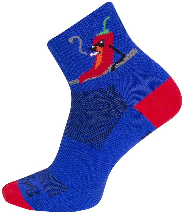 SockGuy Classic Smokin' Hot Socks - 3", Small/Medium