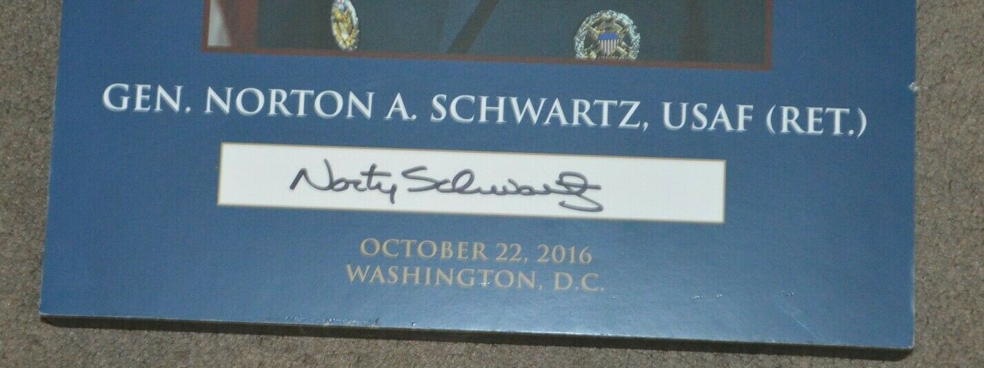 Office of Strategic Services OSS Norton A Schwartz Autographed Donovan Award