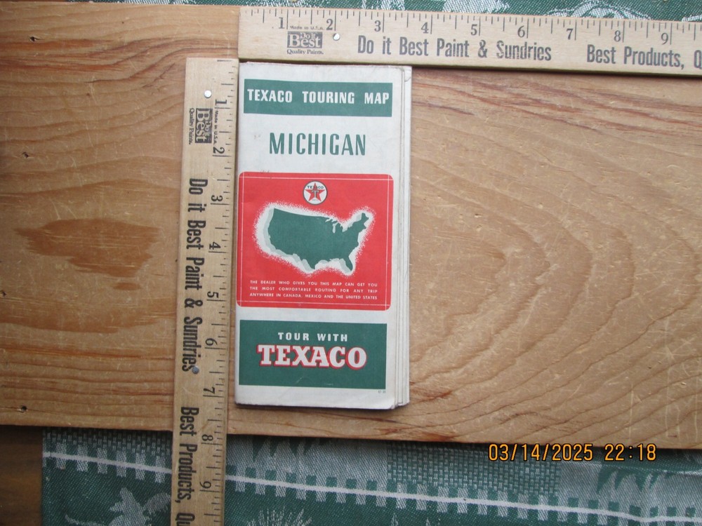 Michigan texaco touring map 1938