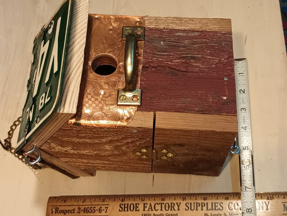 Rustic Handmade Wren Birdhouse using Recycled/Repurposed Material