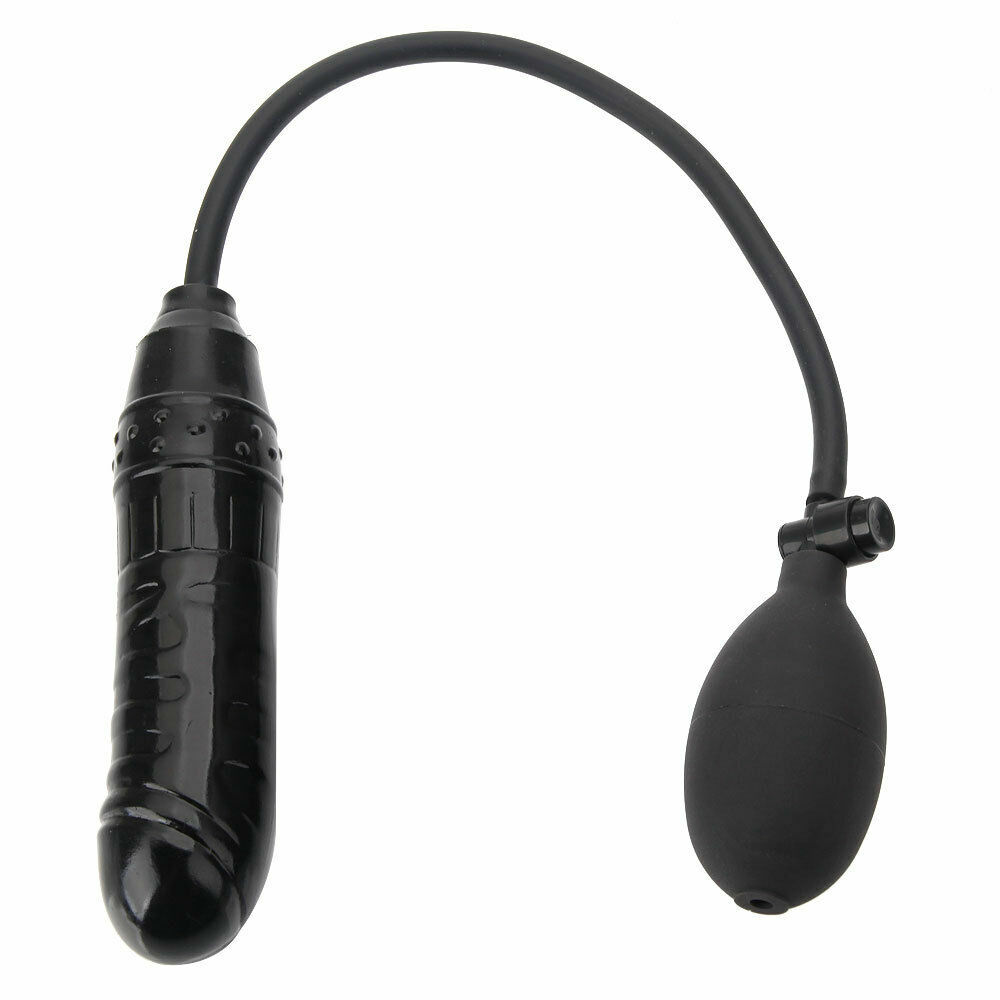 Inflatable Penis Dildo Cock Pump Expandable Anal Butt Plug Sex Toy Men Women US