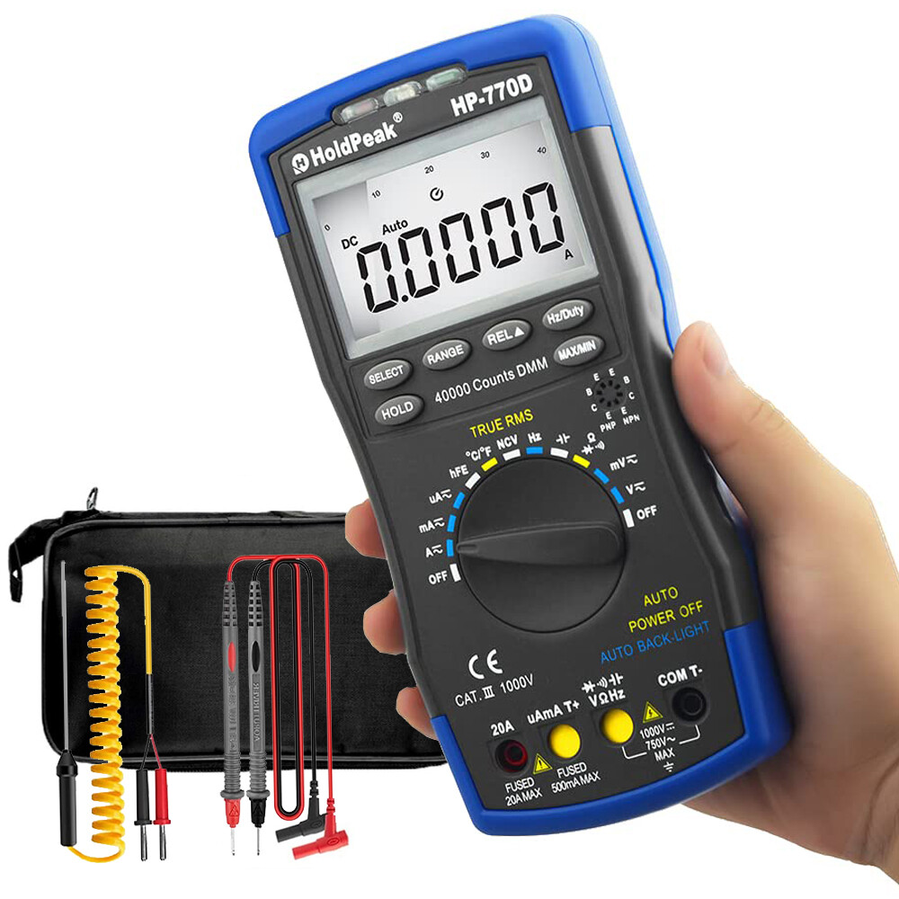 Digital Multimeter Auto Range 40000 Counts Ohmmeter AC DC Volt Ammeter Magnetic