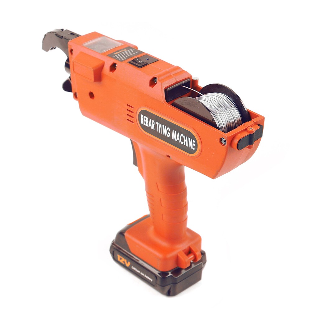 Orange Automatic Rebar Tying Machine Rebar Tier Tool single Battery 8-34mm