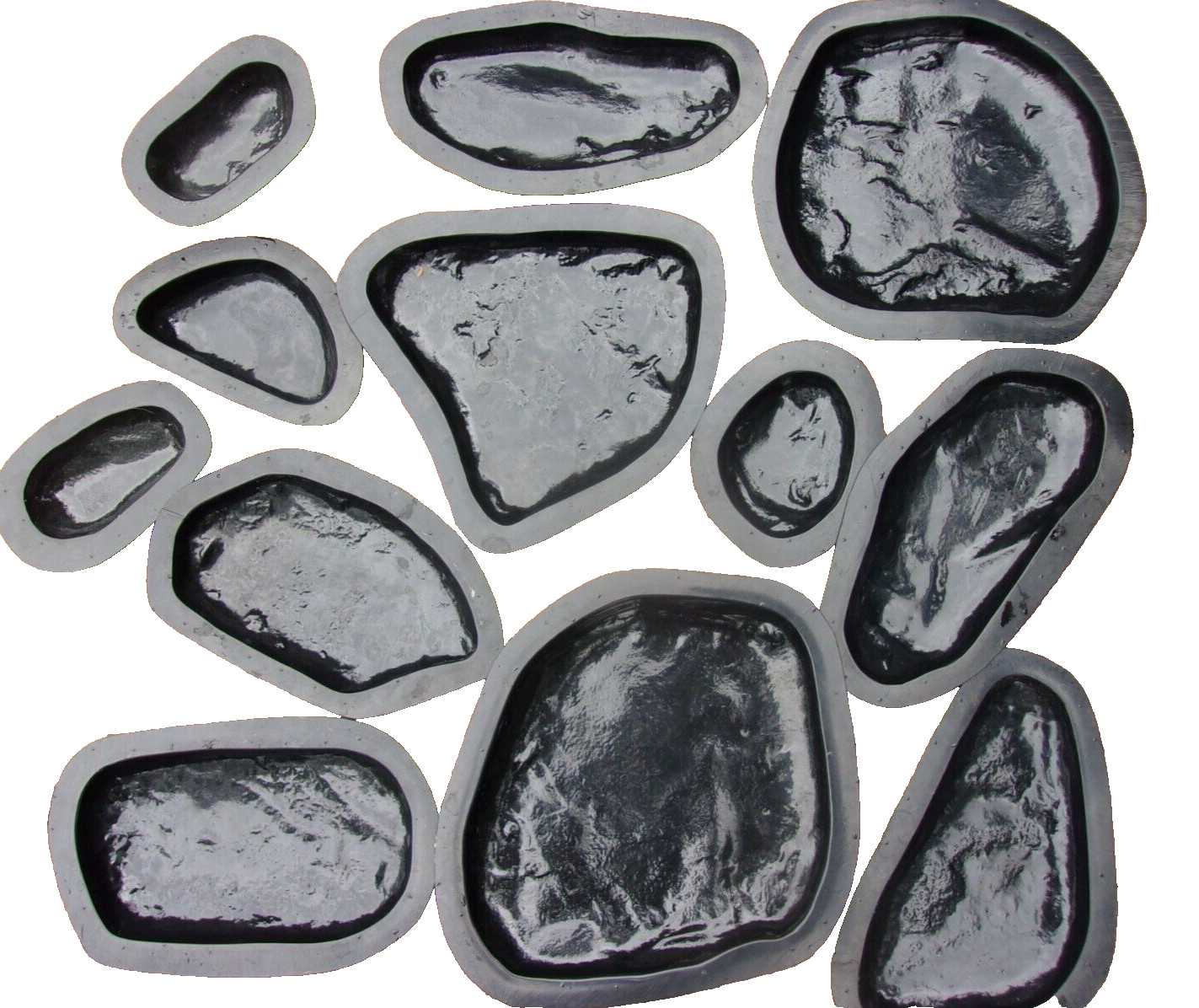 Rock facing concrete cement molds wall veneer flagstone set 12 plastic moulds