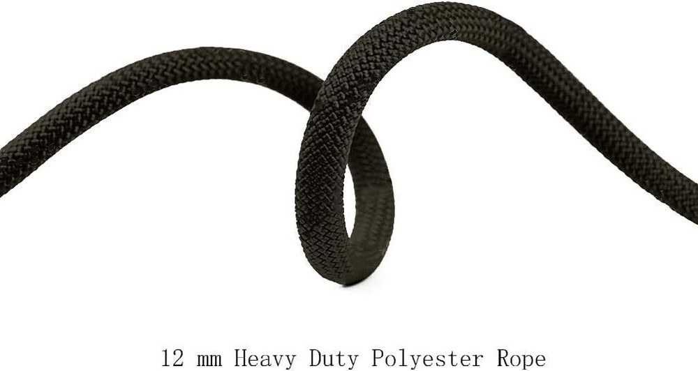 Durable 32ft Outdoor Static Rope - 10mm Polyester, 2000LB Strength for Rigging