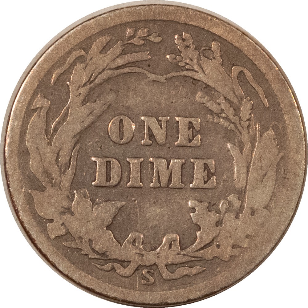 1913-S BARBER DIME - PLEASING CIRCULATED EXAMPLE! KEY-DATE!