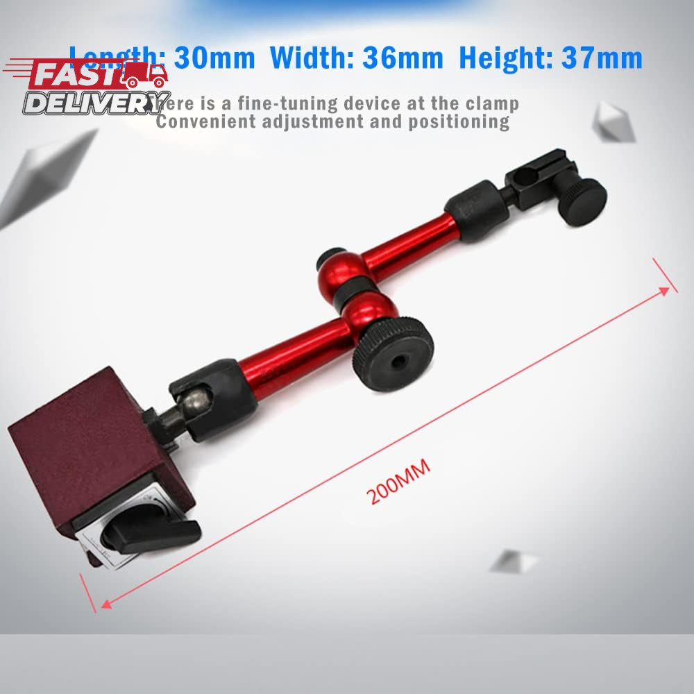 Red Adjustable Magnetic Base Holder for Digital Dial Indicator