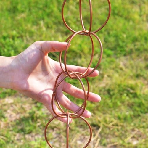 Rain Chain for Gutters Functional and Decorative Replacement copper-rings