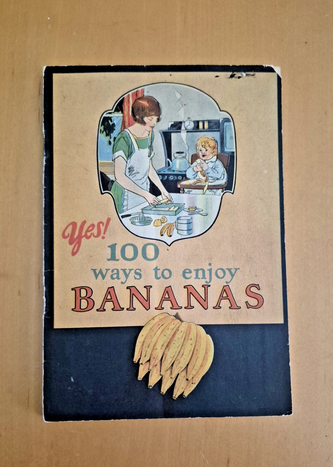 Vintage 1925 YES! 100 WAYS TO ENJOY BANANAS - Bauerlein Advertising Recipe Book