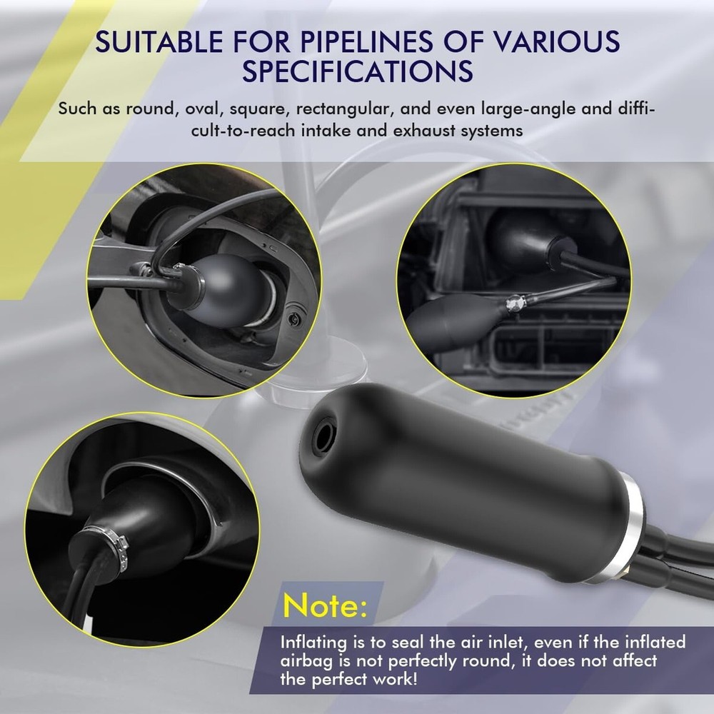 Universal Easy Intake Adapter with Strong Sealing Expandable Bladder for 12V ...