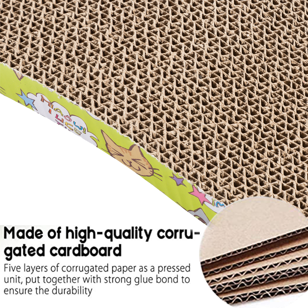 Cat Scratcher Pad - Cat Cardboard Scratch Durable Scratching Pad Reversible
