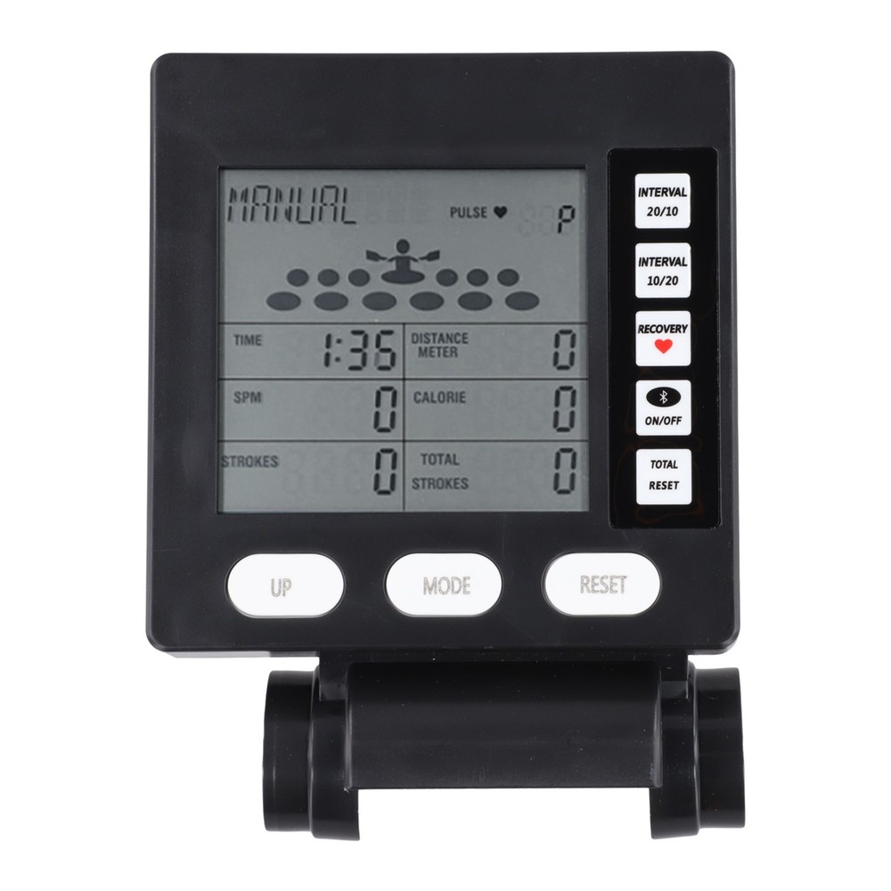 Sleek Black Design Rowing Machine Speedometer Accurate Readings Guaranteed