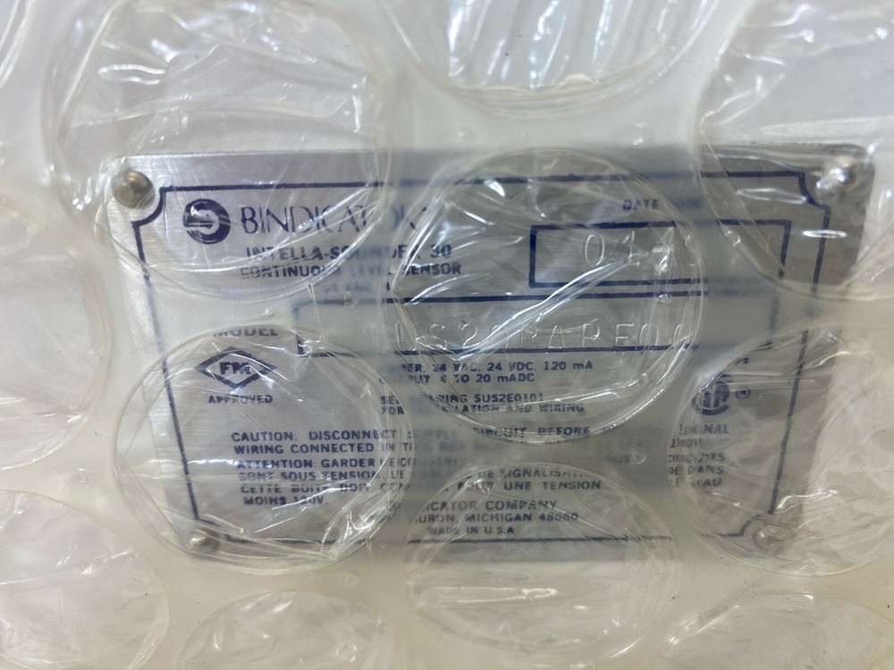 Bindicator SUS20RAPF00 Remote Electronics and Level Switch