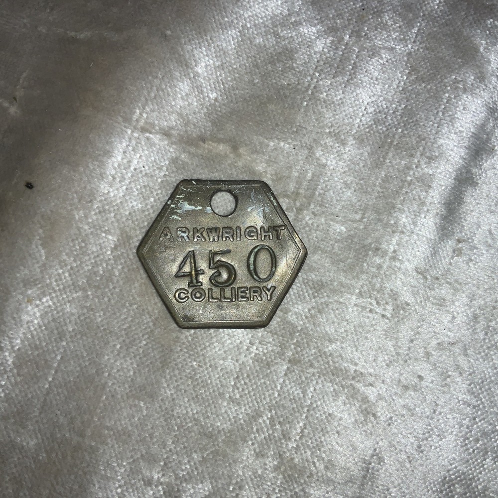 Arkwright 450   colliery brass pit check miners mining token tally