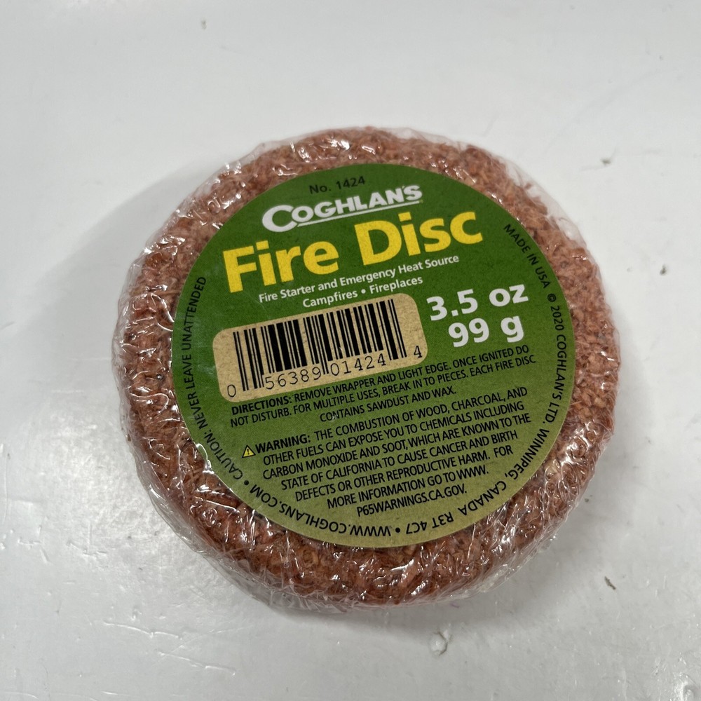 Coghlan's Fire Disc, Fire Starter and Emergency Heat Source, Campfire Fireplace