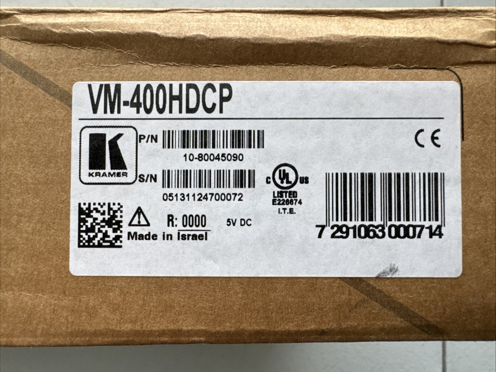 New KRAMER Electronics Mega Tools KR-VM-400HDCP 1:4 DVI Distributor Amplifier
