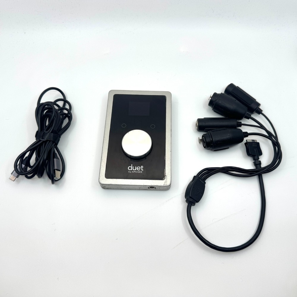 Apogee Duet USB Audio Interface Silver/Black [Used] w/ Audio Cable + USB C Cable