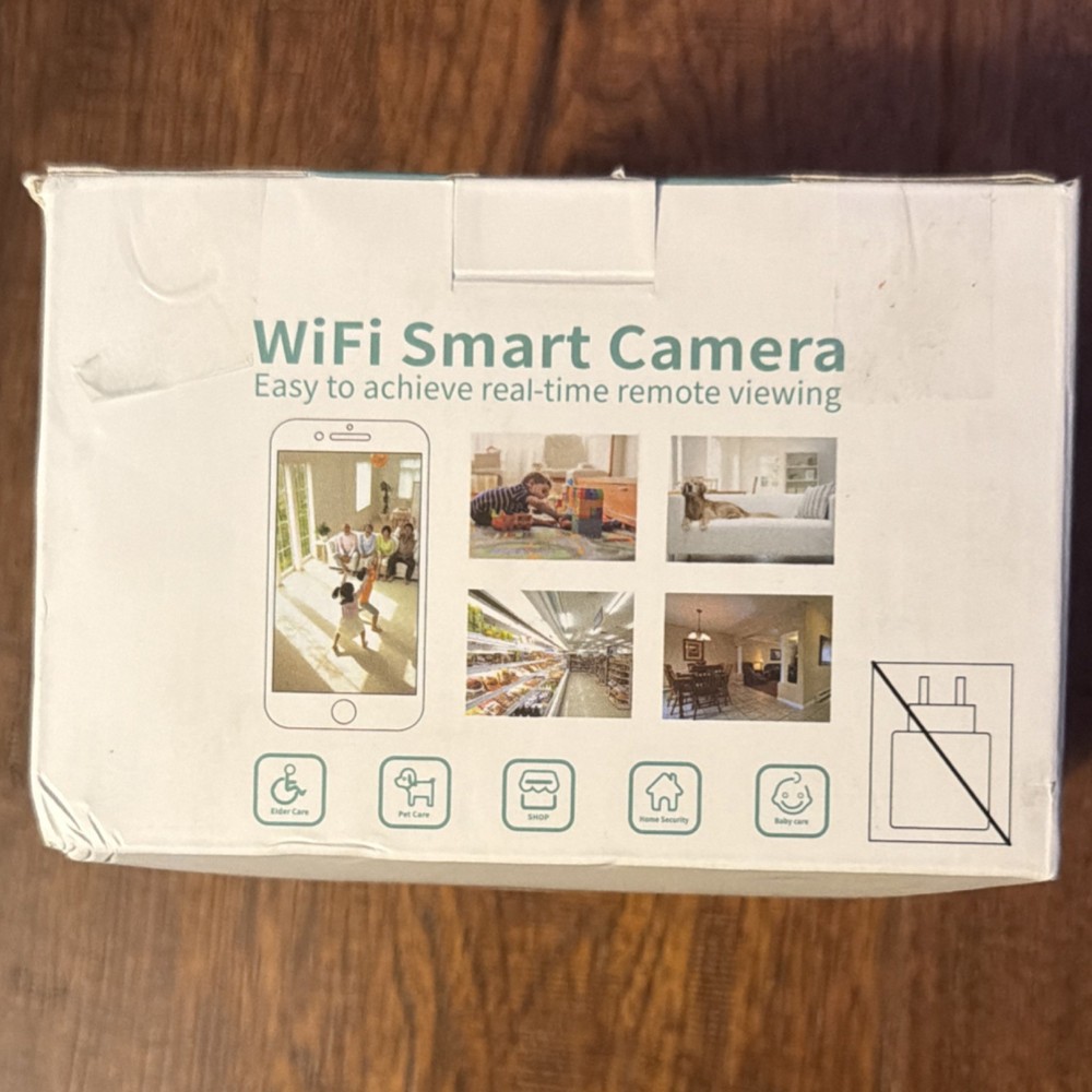 WiFi Smart Camera Wireless Indoor IP Network Surveillance, White