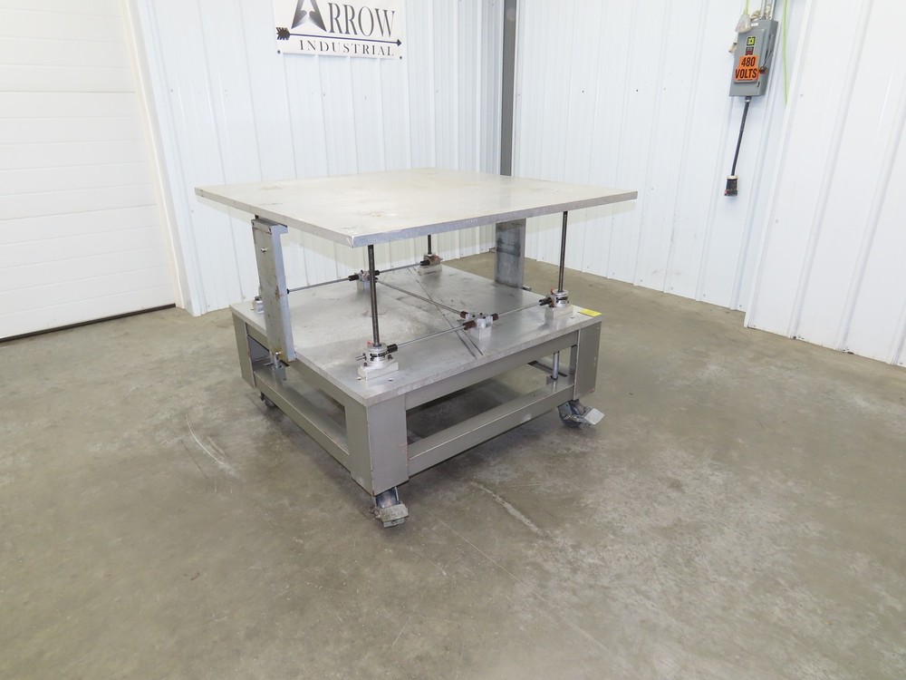 1" Aluminum Top Machine Base Weld Table 45x43" Work Bench Table Joyce Screw Jack
