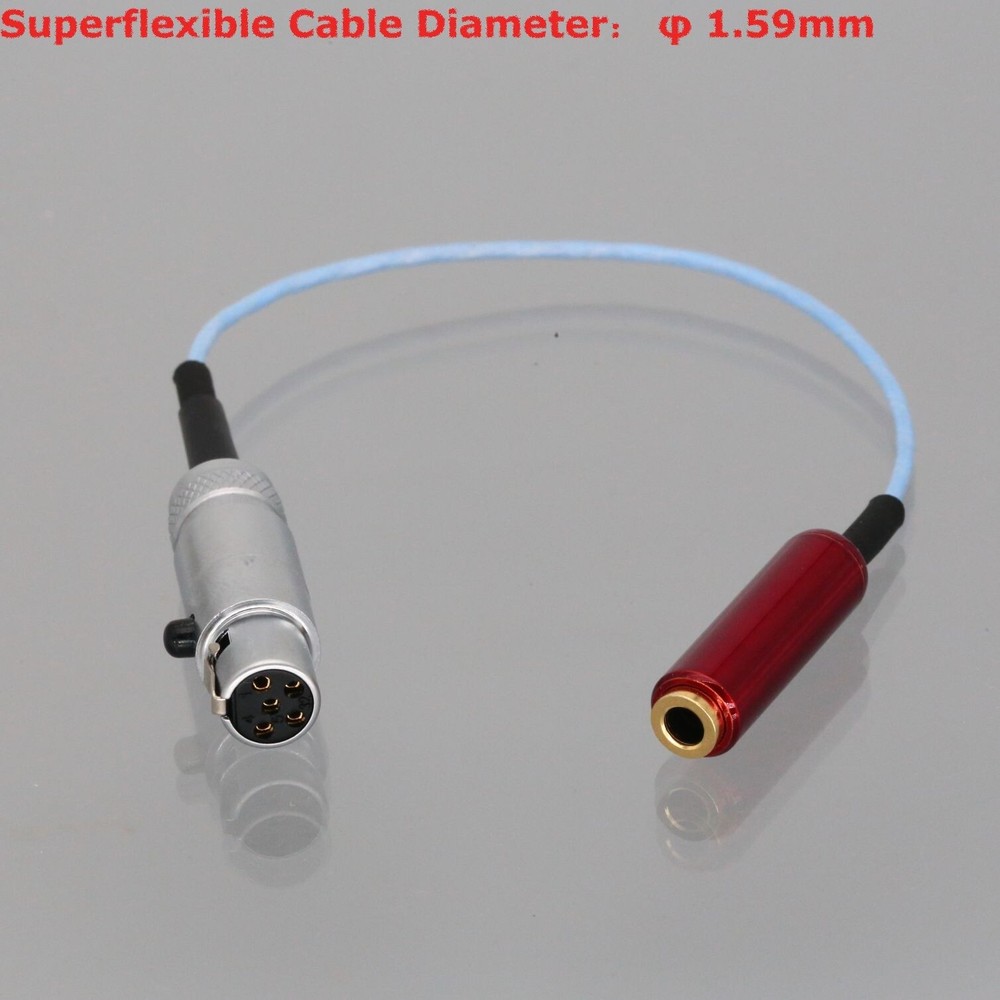 Mini XLR TA5F 5P Female to 3.5mm TRS Socket Cable Microphone Wireless Transmitte