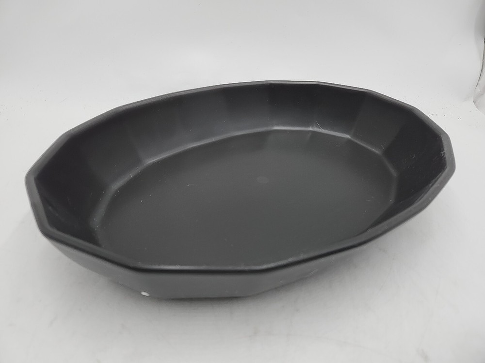 NEW Bright Angle Ceramic Serving Dish 15" Geometric Grey