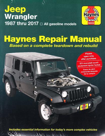 NEW PRINTED BOOK 1987-2017 Jeep Wrangler Haynes Repair Service Shop Manual 2843