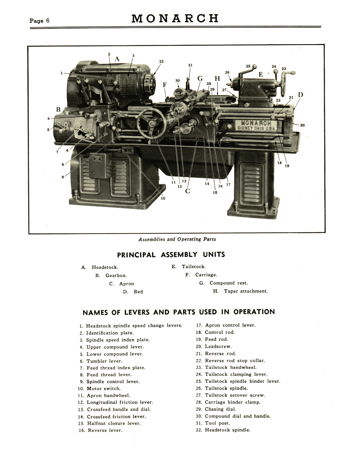 Monarch Lathe Model CK Operating, Maintenance, & Parts List Manual #1577