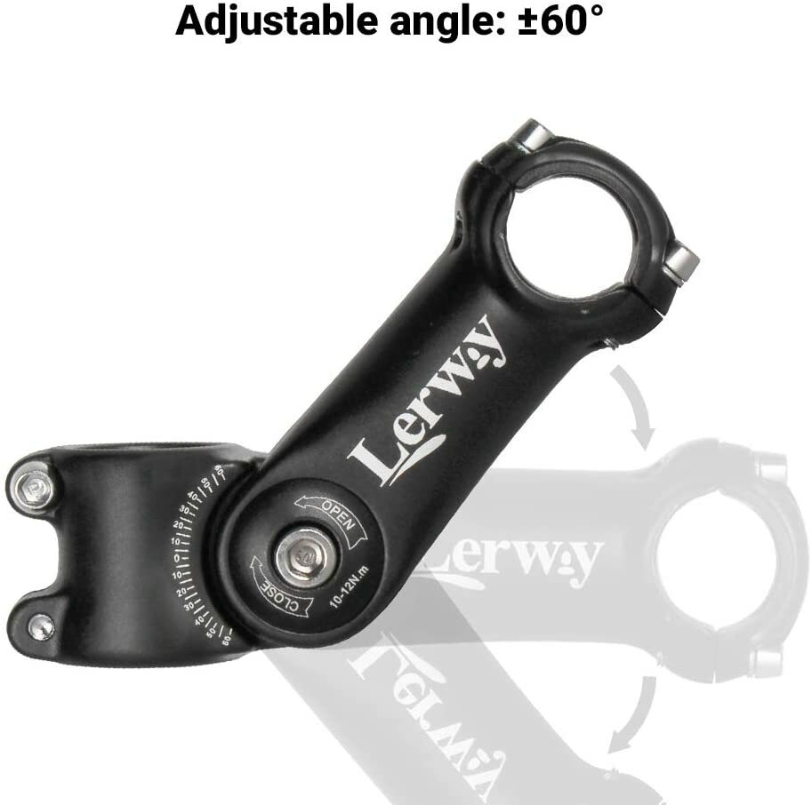 LERWAY Bicycle Handlebar 1.252mm / 1000in, Adjustable Angle, with Hex Key