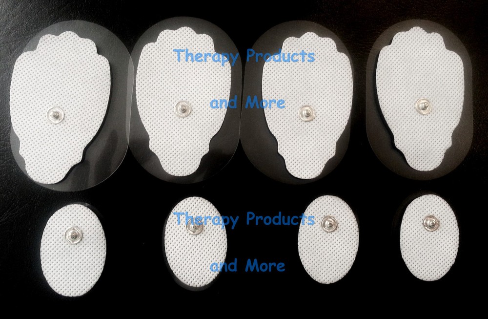 REPLACEMENT ELECTRODE PADS COMBO(4 LG, 4 SM OVAL) COMPATIBLE w/ DIGITAL MASSAGER