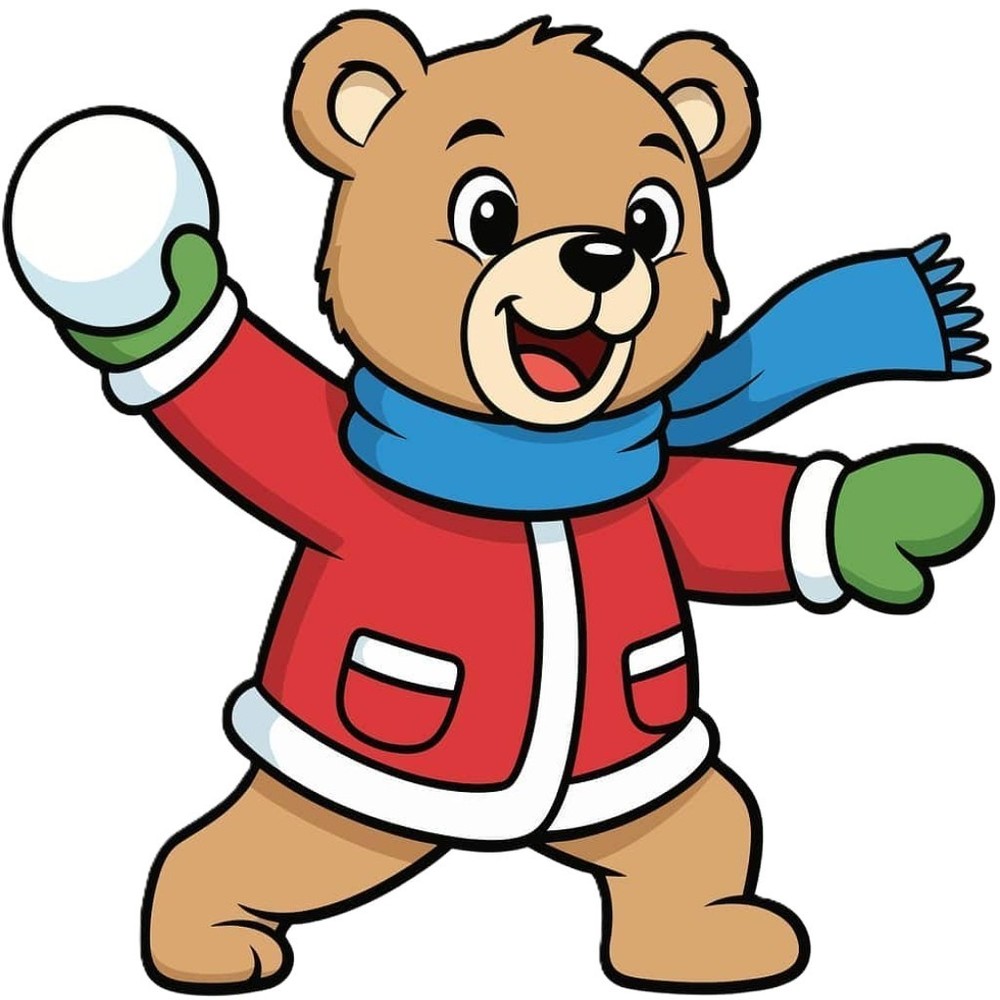 30 Custom Snowballer Bear Personalized Address Labels