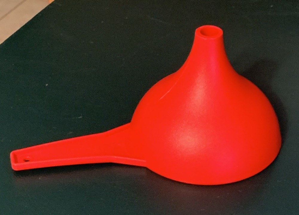 Tupperware “Hershey Kiss” Funnel  Red