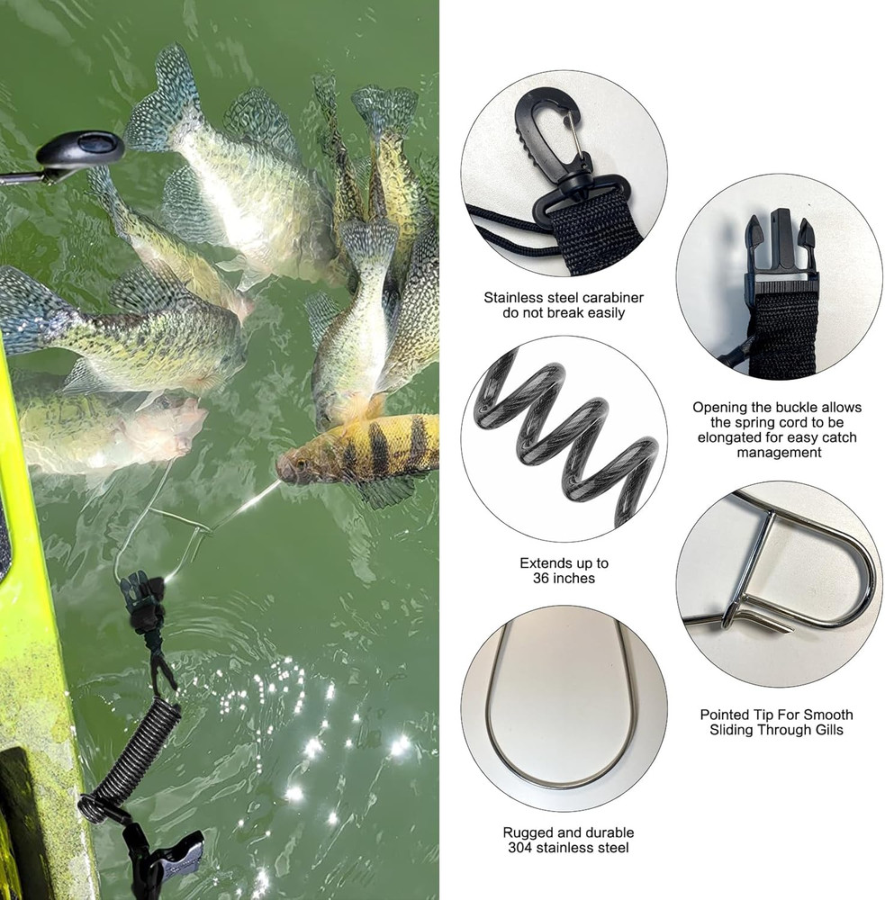 Fish Stringer Clip Large, Fishing Stringer Carry Multiple Large Fish, Quick Rele