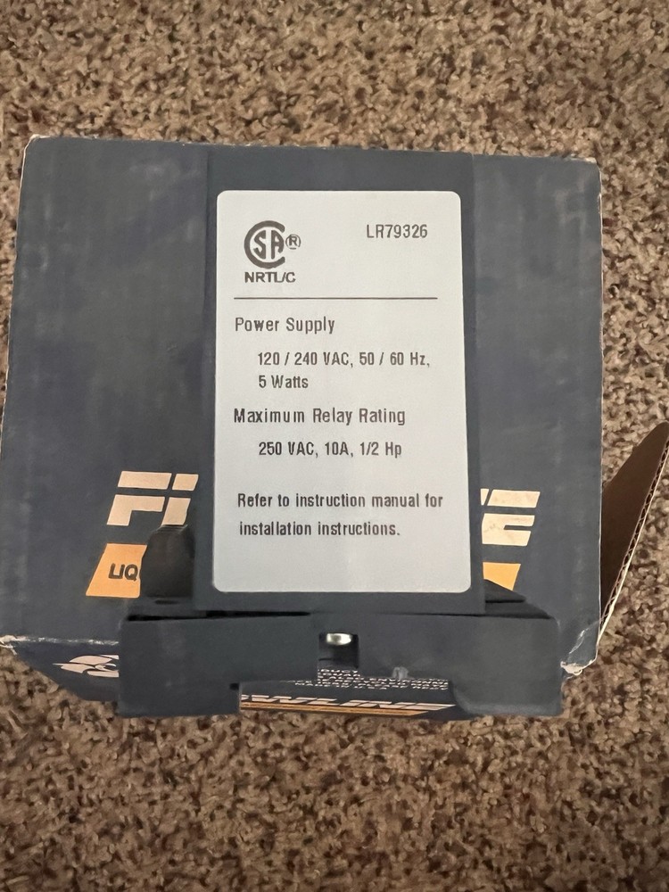 Flowline LC41-1001 Electromechanical Single Point Level Switch Relay Panel Mount