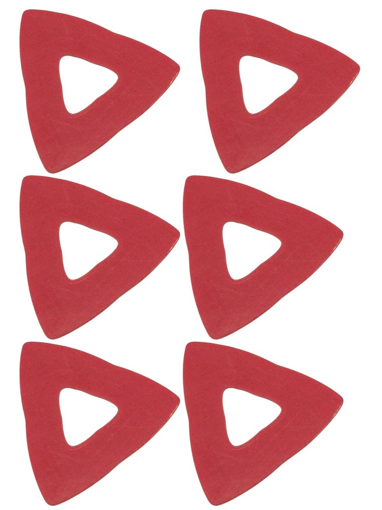 Extra Large Triangle 6-Pack 0.80mm Guitar Picks, Red Eco-Friendly Plectrums