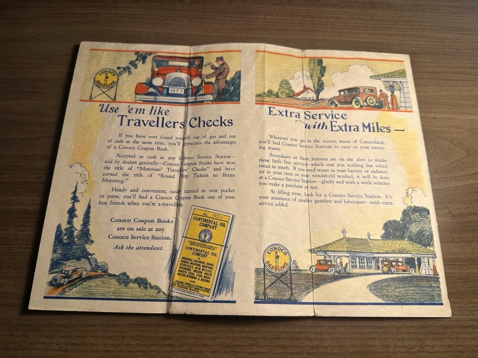 1929 Conoco Minutemen Road Map: Montana USED