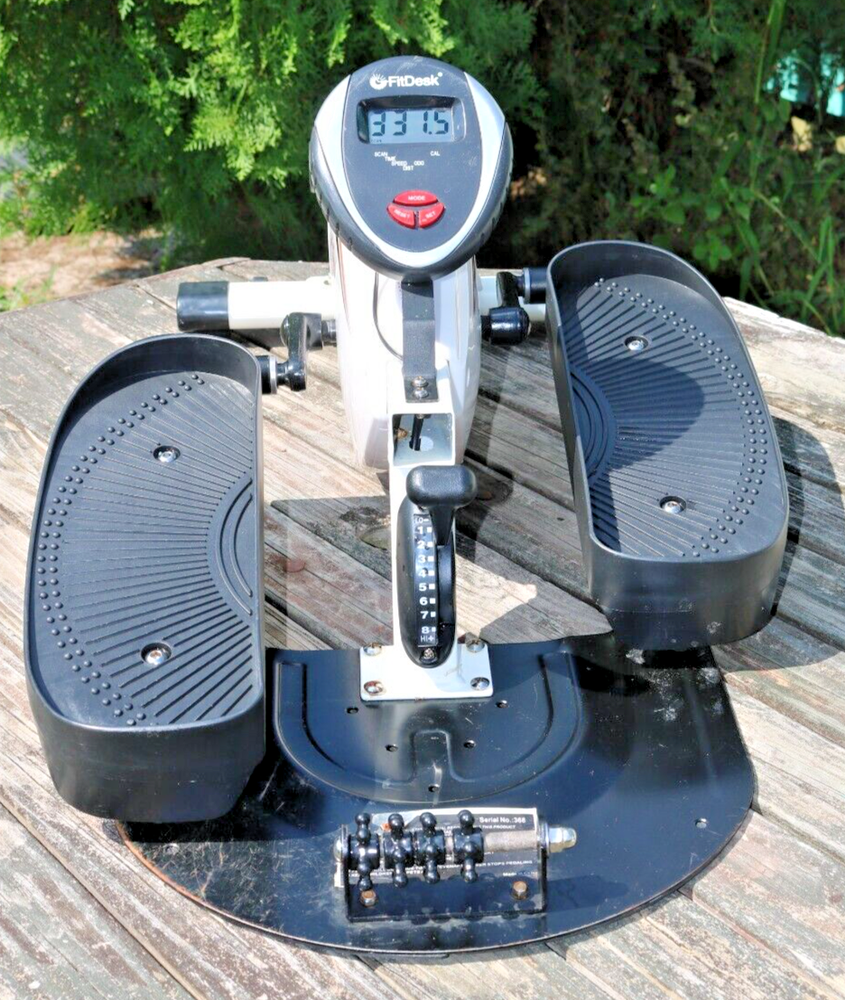 FitDesk Portable Under Desk Elliptical Exercise Machine w Onboard Computer